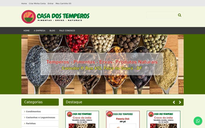 Screenshot von casadostemperosdf.com.br