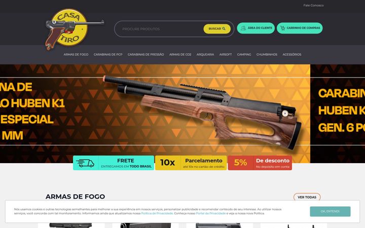 Screenshot of casadotiro.com.br