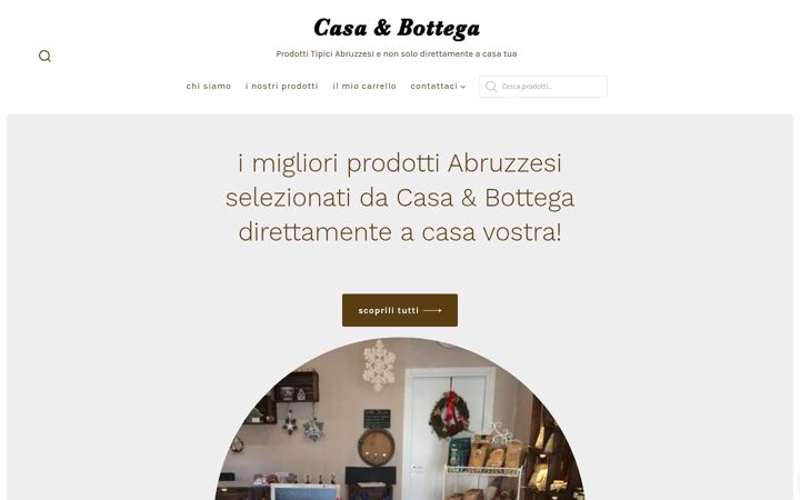 Captura de pantalla de casaebottegaovindoli.it