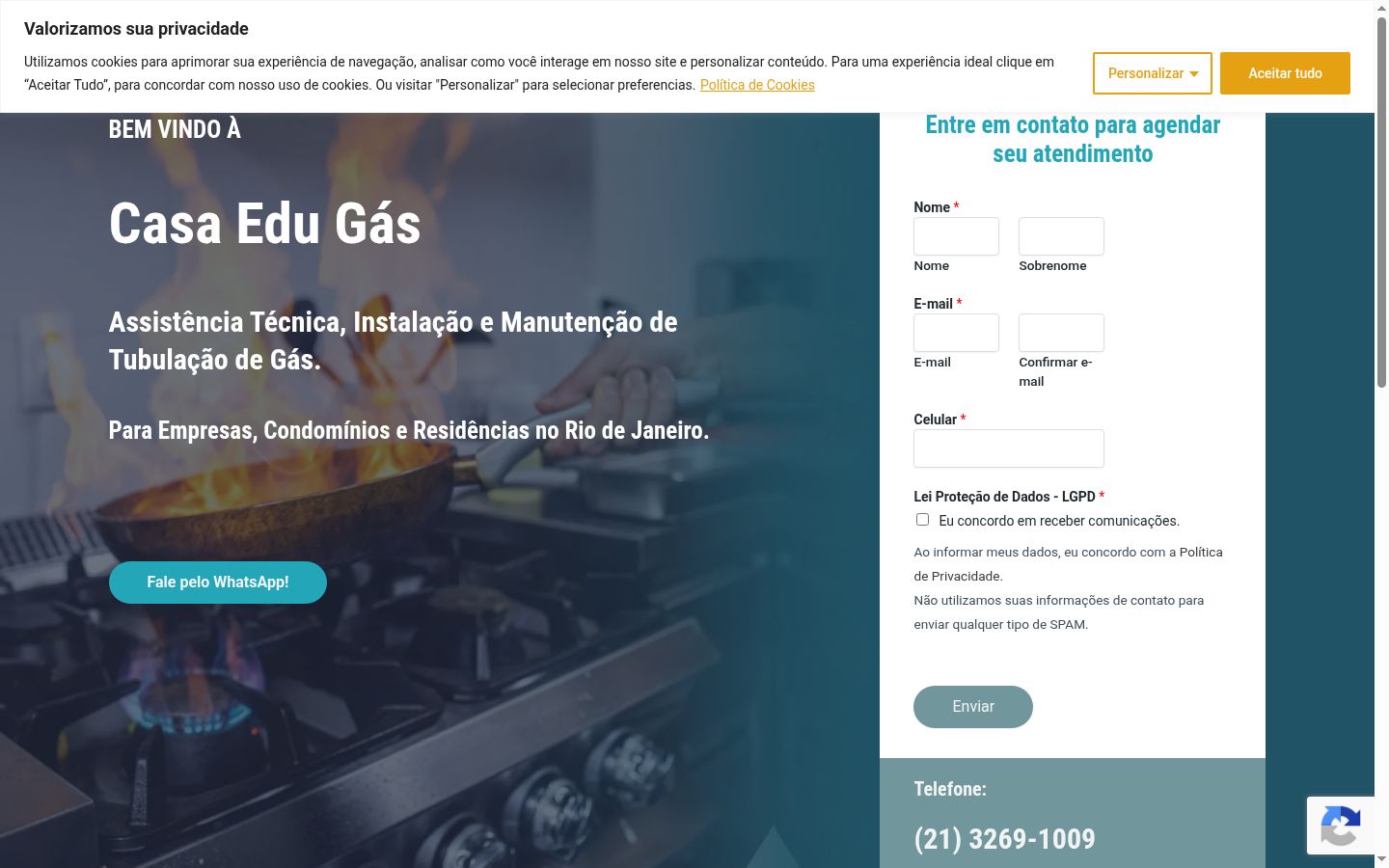 Screenshot of the consent banner shown before any interaction