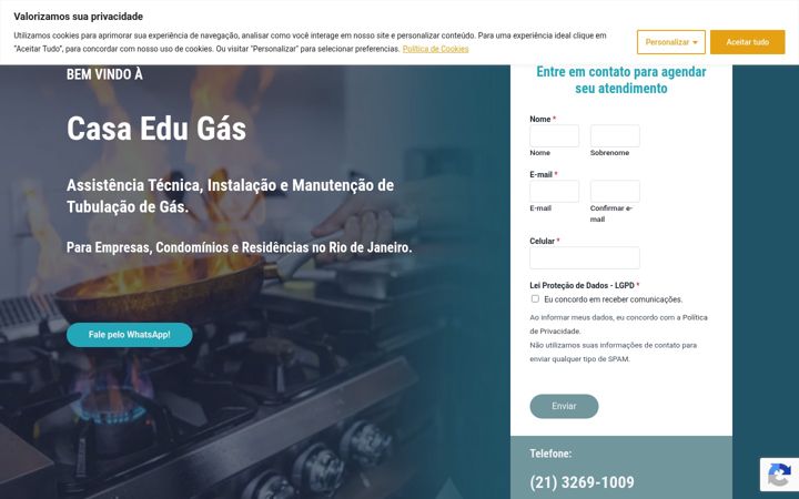 Screenshot of casaedugas.com.br