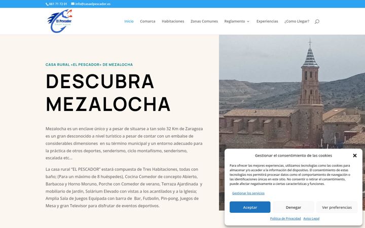 Screenshot of casaelpescador.es