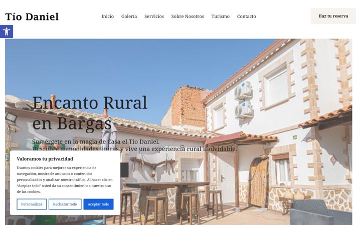 Screenshot of casaeltiodaniel.com