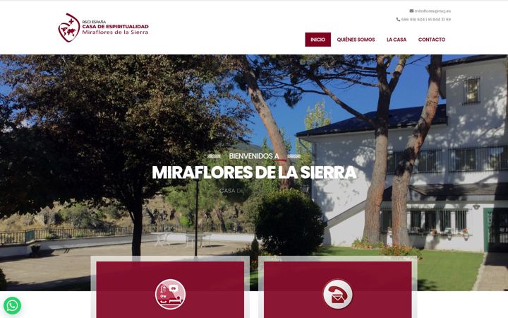 Capture d'écran de casaespiritualidadmiraflores.es