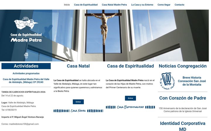 Snimka zaslona za casaespiritualidadmp.org