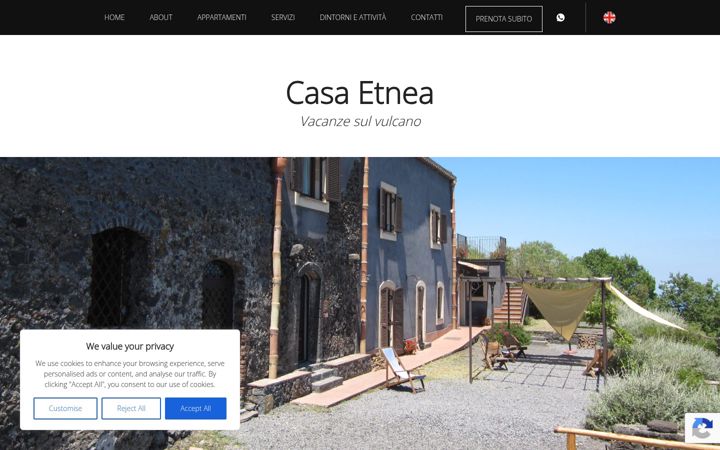 Captura de pantalla de casaetnea.it