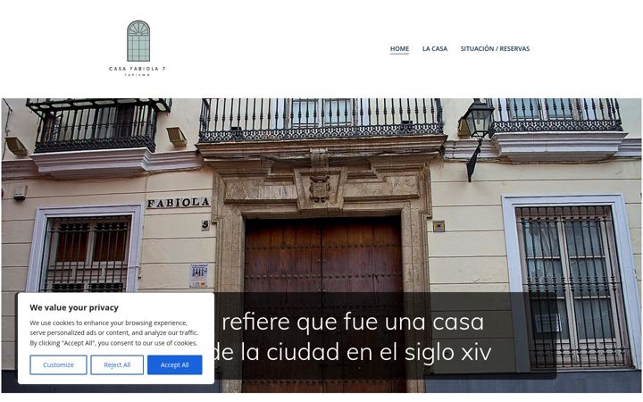 Screenshot of casafabiola7.com