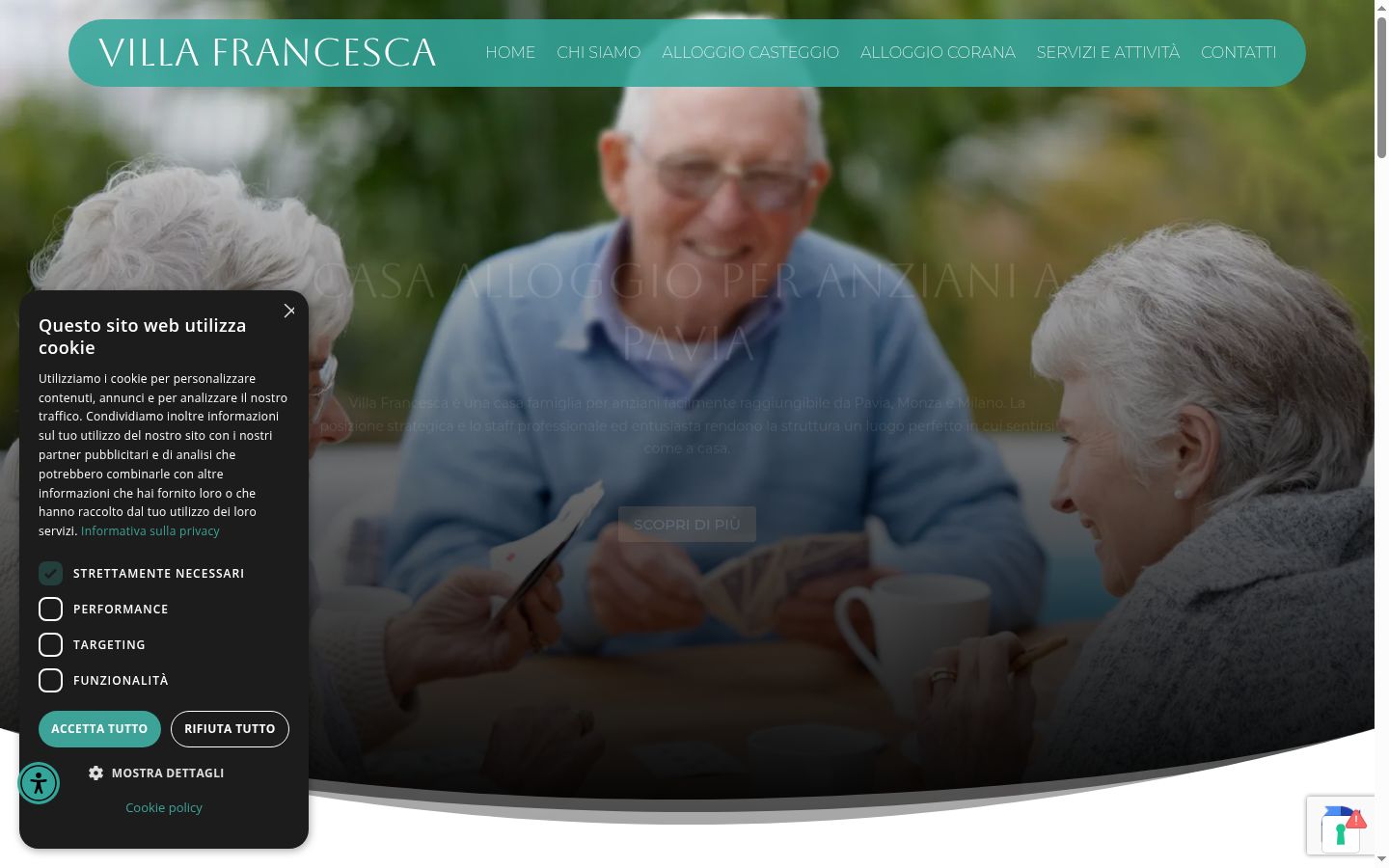 Captura de ecrã do banner de consentimento apresentado antes de qualquer interação