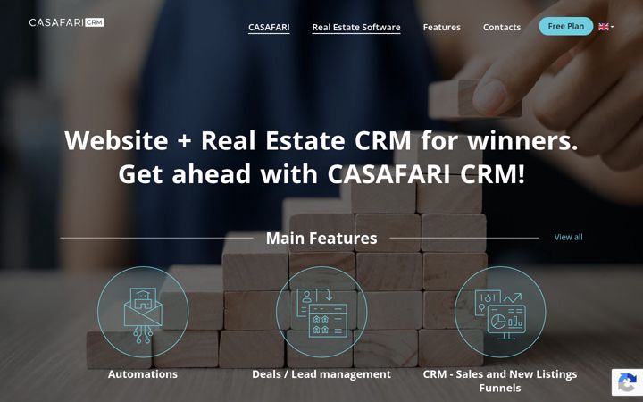 Captura de pantalla de casafaricrm.com