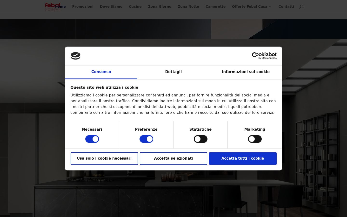Captura de ecrã do banner de consentimento apresentado antes de qualquer interação