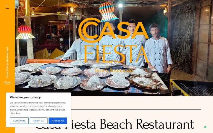 Screenshot of casafiestabeachrestaurant.in