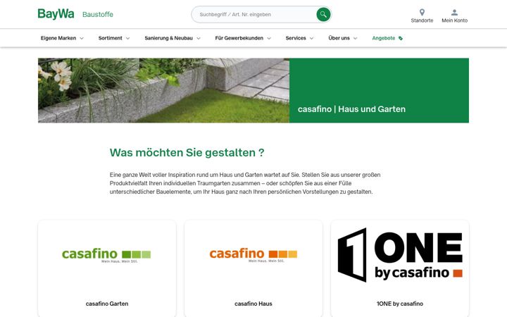 Screenshot of casafino.de