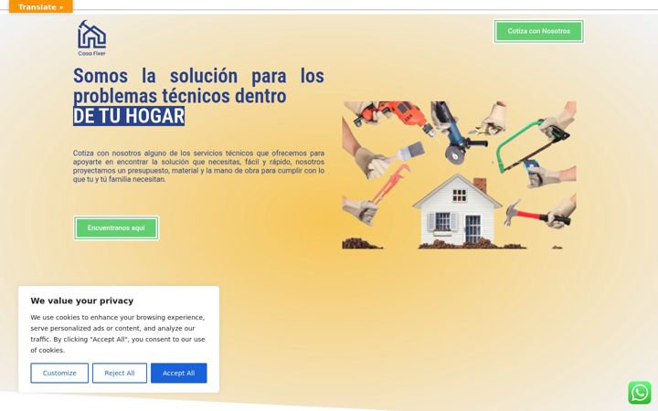 Screenshot of casafixer.com