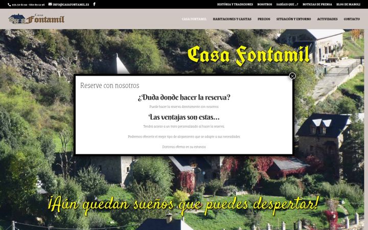 Ekrānuzņēmums no casafontamil.es