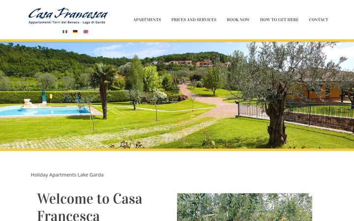 Screenshot of casafrancesca.eu