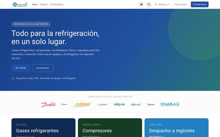 Screenshot of casafrio.com