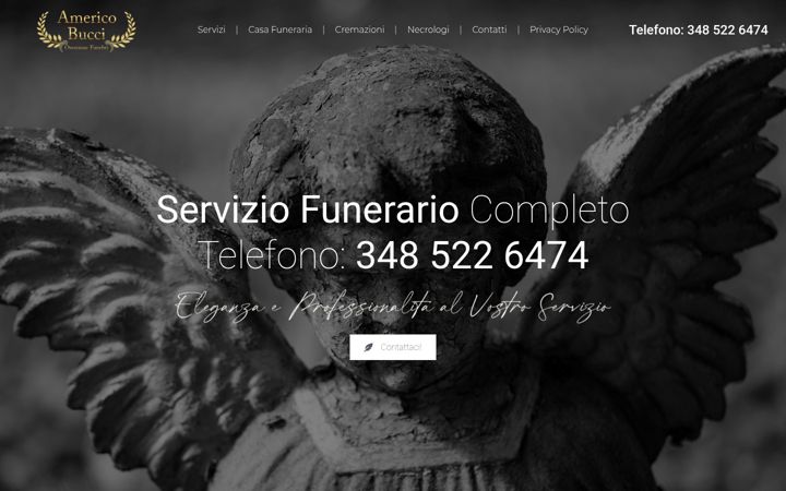 Captura de pantalla de casafunerariabucci.it
