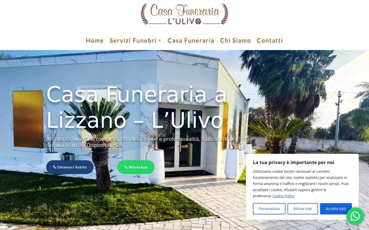 Captura de pantalla de casafunerarialulivo.it
