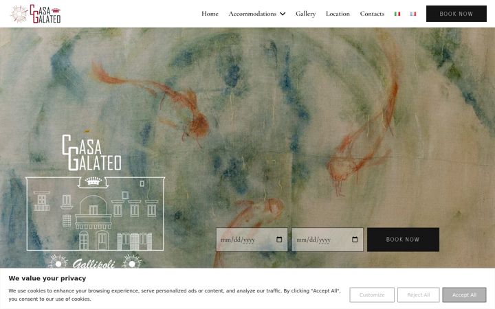 Screenshot of casagalateo20gallipoli.it