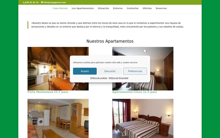 Screenshot of casagarces.com