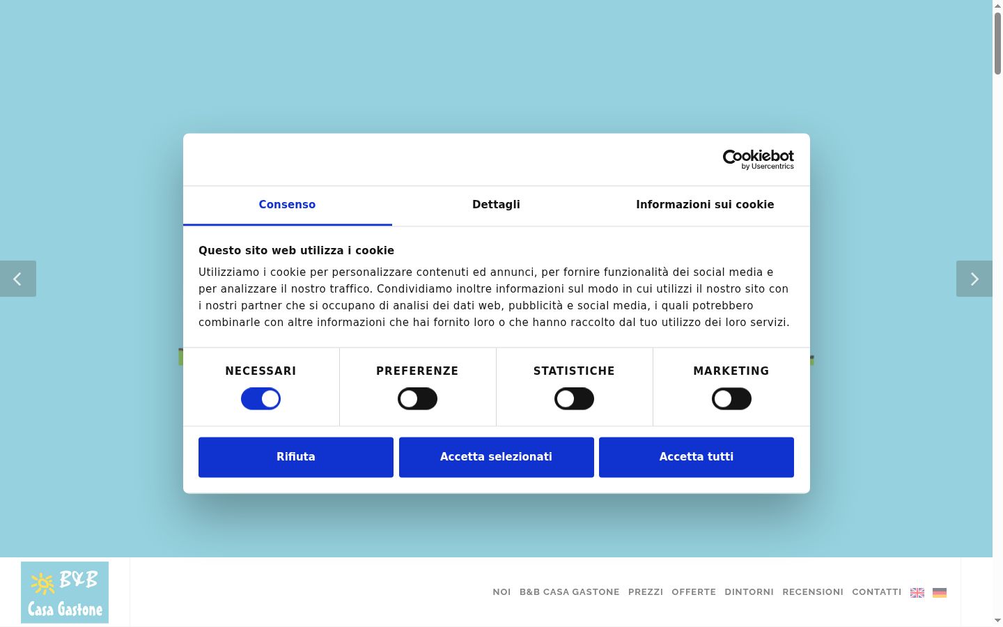 Snímek obrazovky baneru souhlasu zobrazeného před jakoukoli interakcí