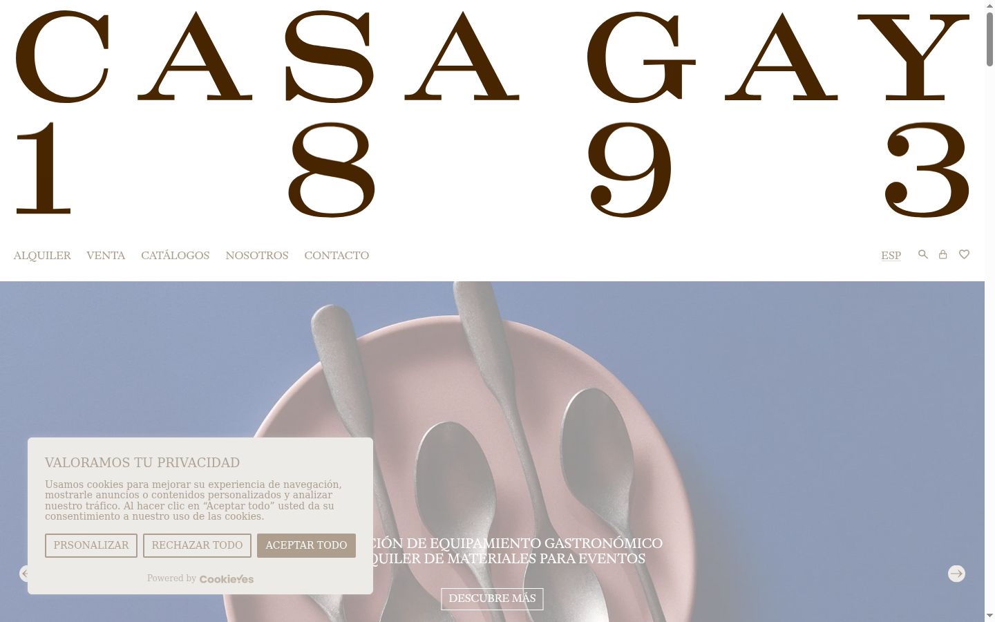 Screenshot of the consent banner shown before any interaction