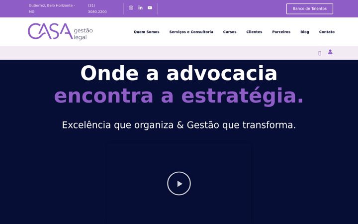 Captură de ecran a casagestaolegal.com.br