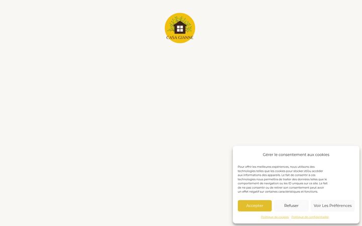 Screenshot of casagianne.com