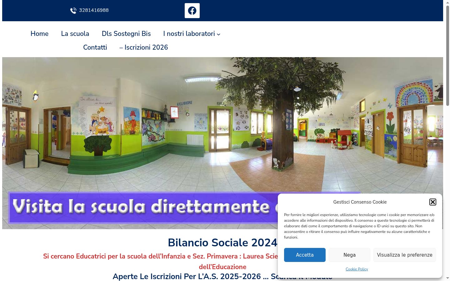 Captura de ecrã do banner de consentimento apresentado antes de qualquer interação