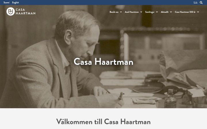 Posnetek zaslona casahaartman.fi