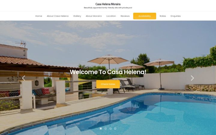 Screenshot of casahelenamoraira.com