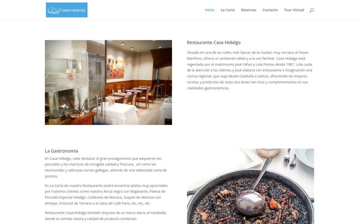 Screenshot of casahidalgo.es