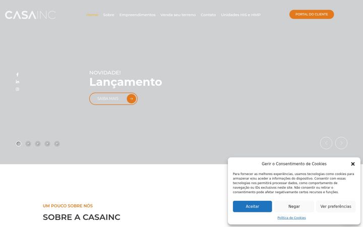 Captură de ecran a casainc.com.br