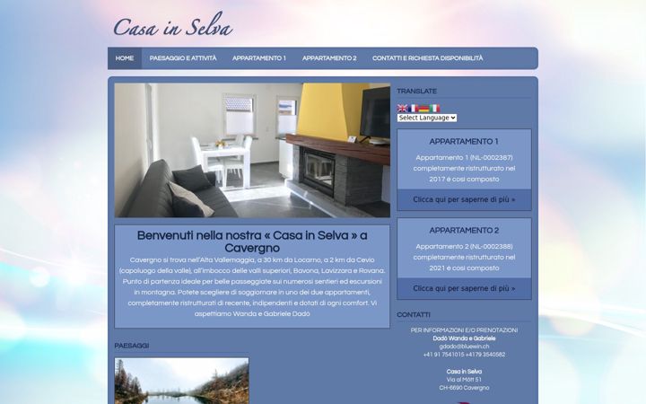 Screenshot of casainselva.com