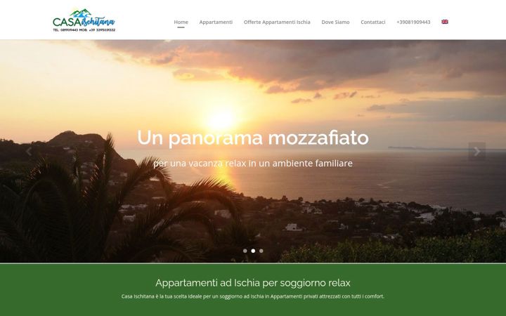 Screenshot stránky casaischitana.it