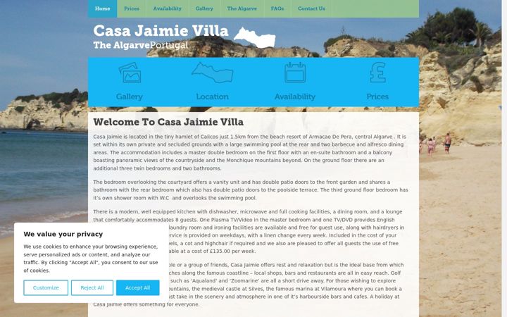 Screenshot of casajaimie.com