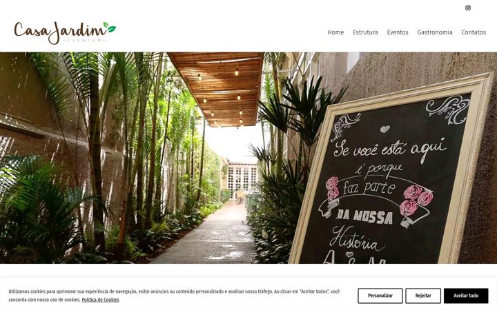 Captură de ecran a casajardimeventos.com.br