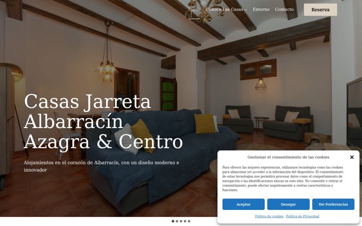 Screenshot of casajarretaalbarracin.com