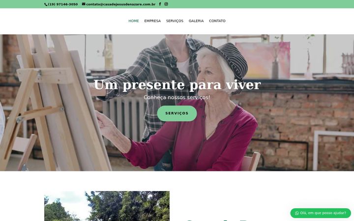 Captură de ecran a casajesusdenazare.com.br