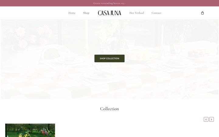 Skærmbillede af casajuna.nl