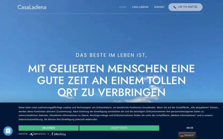 Screenshot of casaladena.de
