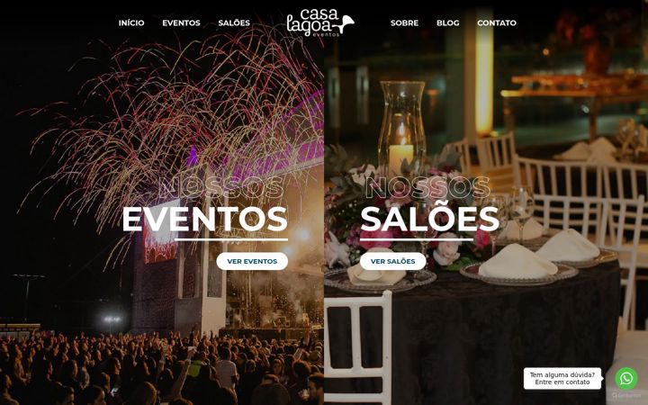 Captură de ecran a casalagoaeventos.com.br