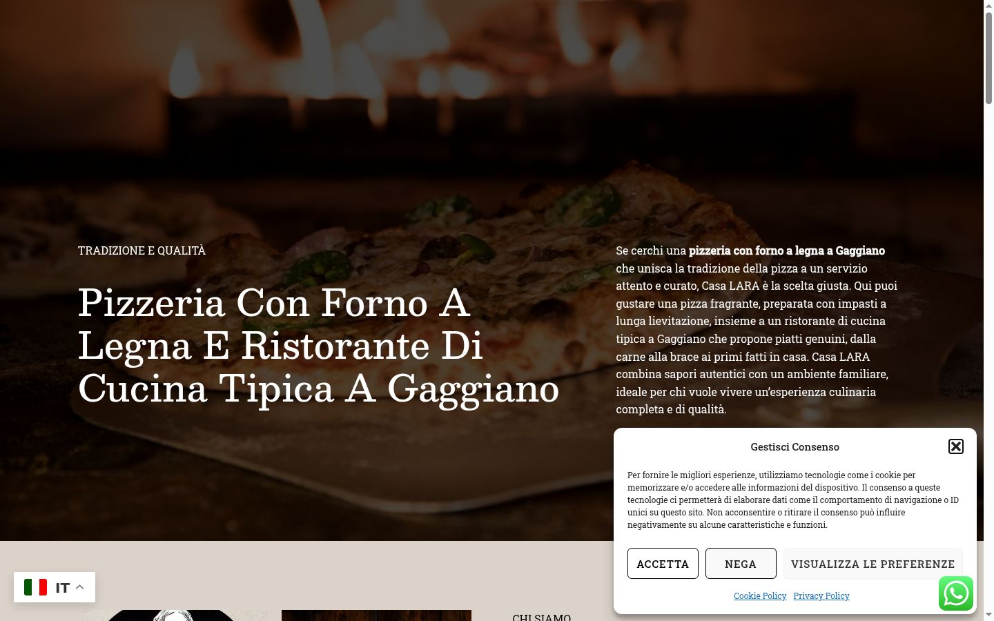 Skærmbillede af samtykkebanneret, som det blev vist før nogen interaktion
