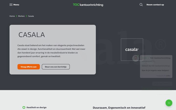 Skærmbillede af casalastoelen.nl