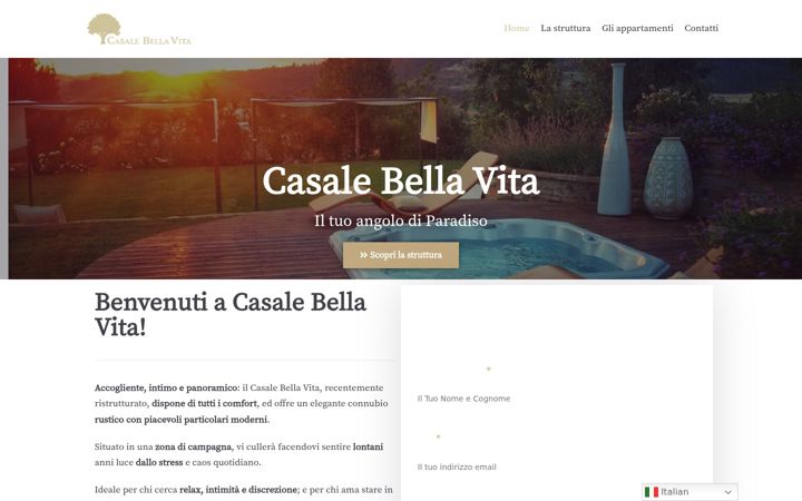 Screenshot of casalebellavita.com