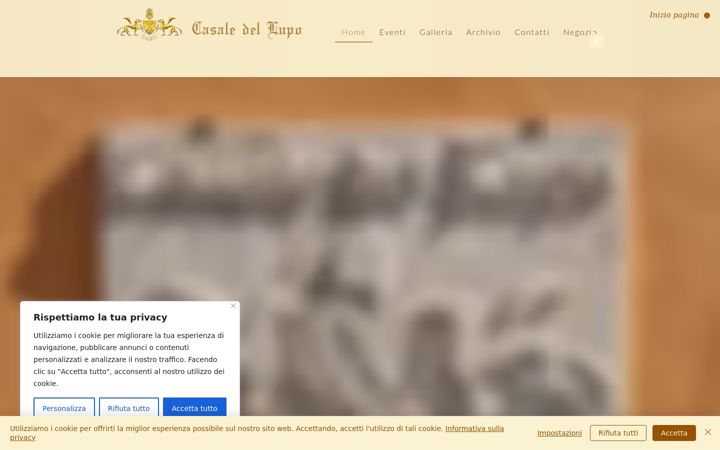 Captura de pantalla de casaledellupo.it