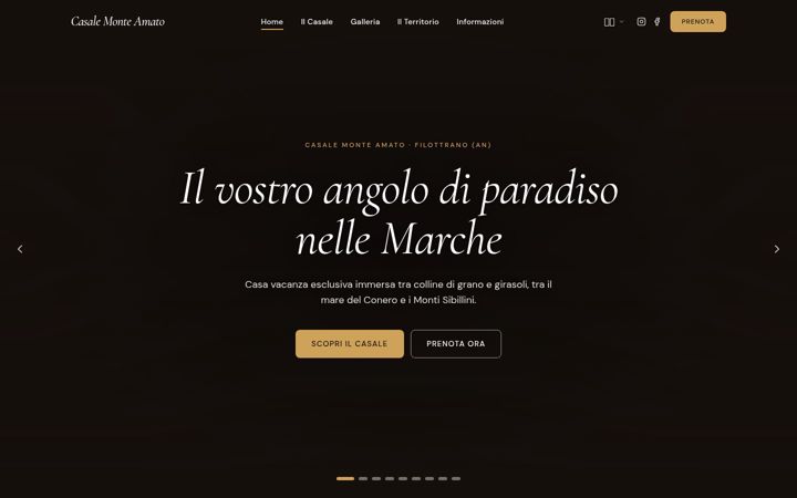 Screenshot of casalemonteamato.it