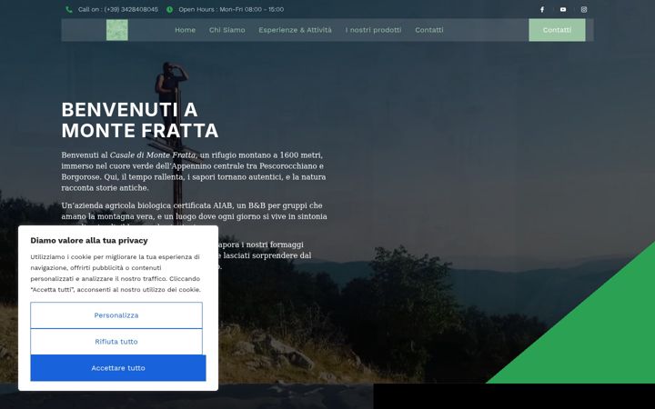Screenshot of casalemontefratta.it