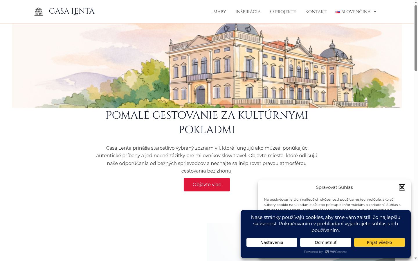Posnetek zaslona pasice za privolitev, prikazane pred kakršno koli interakcijo
