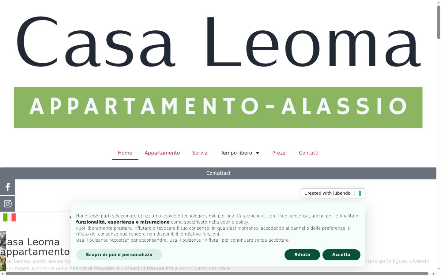 Captura de ecrã do banner de consentimento apresentado antes de qualquer interação